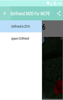 1 Schermata Girlfriend MOD For MCPE*