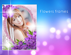 Blumen-Foto-Rahmen Plakat