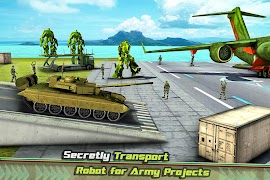 US Army Transport Game - Robot Transformation Tank Ekran Görüntüsü 1