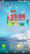 Neon Digitaluhr und Wetter Screenshot 1
