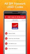 All SIM network USSD Code ảnh chụp màn hình 3