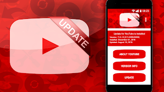 Update your Youtube app syot layar 1