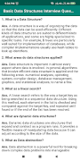 Data Structure Interview Questions تصوير الشاشة 1