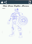 How Draw Captain America تصوير الشاشة 6