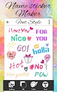 Style Name Sticker Maker скриншот 1