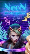 پوستر Neon Photo Editor App ✨ Neon Light Camera