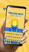 Yellow Boy Cartoon-toetsenbord-poster