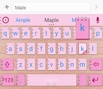 2 Schermata Paper Notes Theme - Maple Keyboard 2019
