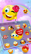 Rainbow Water Drop Keyboard Theme captura de pantalla 2