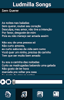 Ludmilla Songs Lyrics screenshot 1