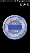 Blue Metal Compass poster