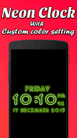 Digital Neon Clock screenshot 2