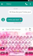 Pink Water Sakura Keyboard Theme スクリーンショット 4