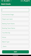 برنامه‌نما Cricket Scorer عکس از صفحه