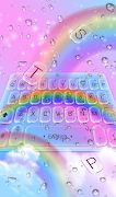Rainbow Water Drop Keyboard Theme Plakat