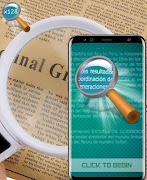 帶手電筒放大鏡縮放的放大鏡 海報