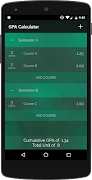 برنامه‌نما GPA Calculator عکس از صفحه