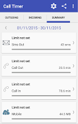 Call Timer syot layar 2