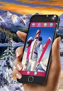 Bingkai Foto Ski Salju screenshot 4