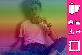 برنامه‌نما Rainbow Overlay Sticker - Rainbow Camera عکس از صفحه