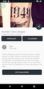 Number Tattoo Designs ภาพหน้าจอ 2