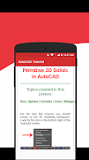 AutoCAD 2D and 3D Tutorial স্ক্রিনশট 6