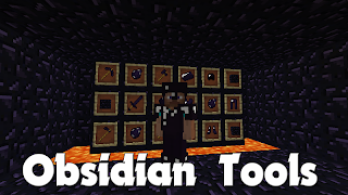 Obsidian Tools mod for Minecraft PE poster