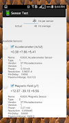 Sensor Test Ekran Görüntüsü 1