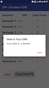 GPA Calculator, UOM capture d'écran 6
