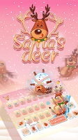 Santa's Deer Themefor Keyboard Cartaz