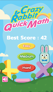 Crazy Rabbit Quick Math ภาพหน้าจอ 1