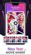 New Year Photo to Video Maker 2020 captura de pantalla 3