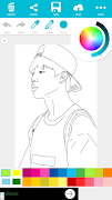 Super Mega Star BTS Coloring ภาพหน้าจอ 3