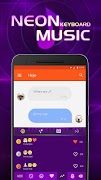Neon Music Keyboard Theme for Snapchat 스크린샷 2