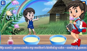 لعبة خالتي تطبخ كعكة ميلاد امي - العاب طبخ syot layar 1