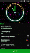 برنامه‌نما Glowing Neon Clock عکس از صفحه