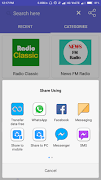 برنامه‌نما Radio Streaming Android App De عکس از صفحه