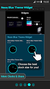Neon Blue Theme Widget スクリーンショット 7