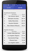Basketball Standings screenshot 2