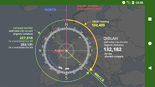 برنامهنما أوقات الصلاة أذان اتجاه القبلة لمدن العالم بوصلة عکس از صفحه
