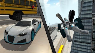 Flying Car Robot Flight Drive Simulator Game 2017 截图 1