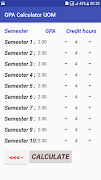 GPA Calculator, UOM скриншот 7