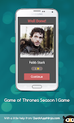 Game of Thrones Season 1 Game. Characters. Quiz. স্ক্রিনশট 1