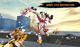 Futuristic Robot Tiger - Robot Transformation Game imagem de tela 4