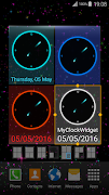 Neon Blue Theme Widget 截圖 6