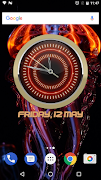 Red Neon Clock Widget syot layar 1