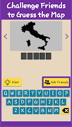 4 Schermata Countries Maps Quiz: Guess the Countries Maps