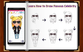 Learn How to Draw Chibi Famous Celebrities スクリーンショット 2