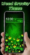 Tema de Gravedad de Weed Verde Poster