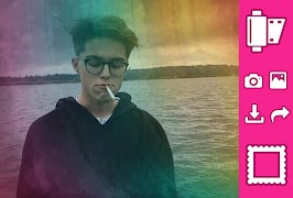 برنامه‌نما Rainbow Overlay Sticker - Rainbow Camera عکس از صفحه